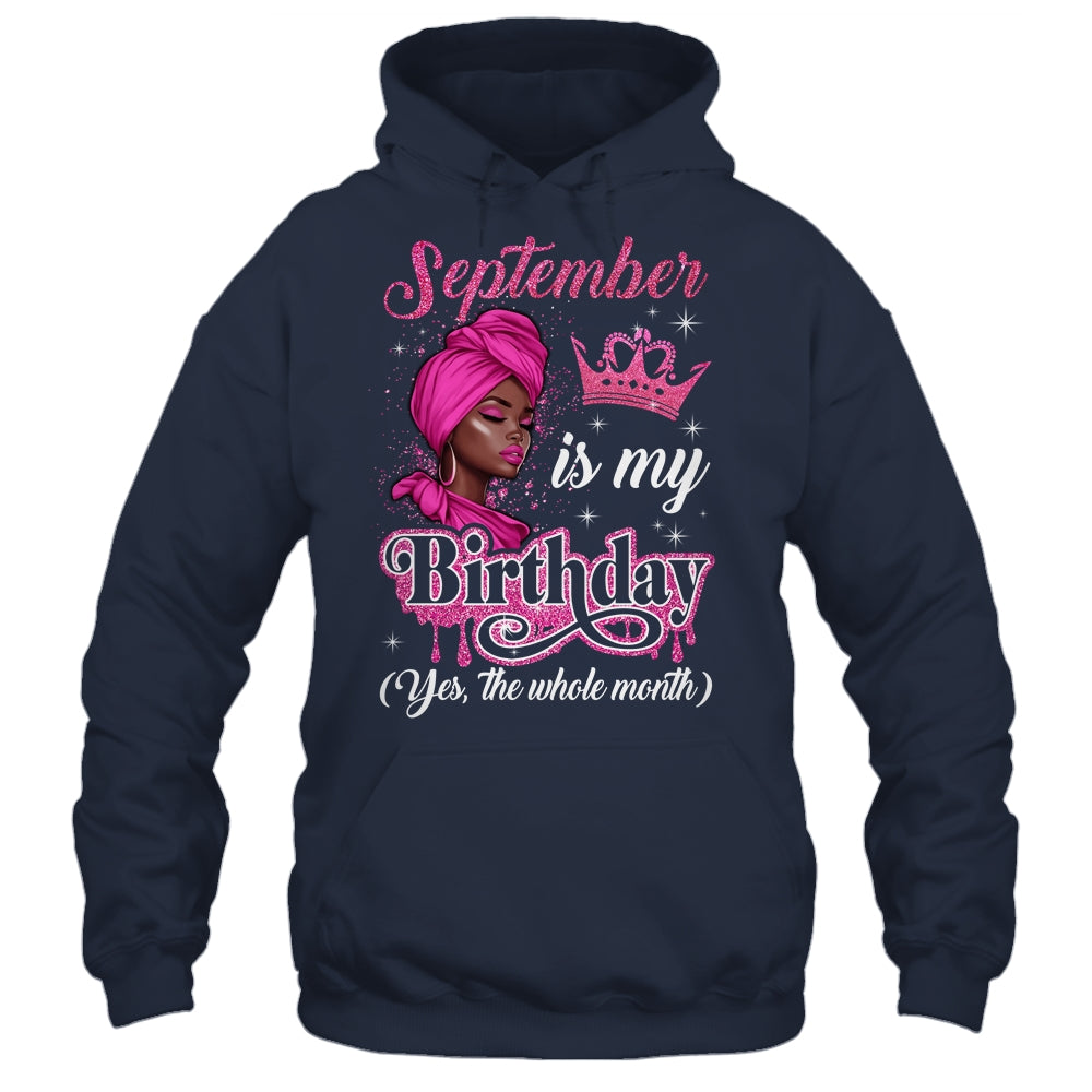 September Is My Birthday African Black Women Birthday Queen Shirt & Tank Top | teecentury