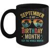 September Is My Birthday Retro Sunglasses Funny Birthday Mug | teecentury