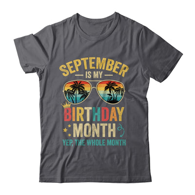 September Is My Birthday Retro Sunglasses Funny Birthday Shirt & Hoodie | teecentury