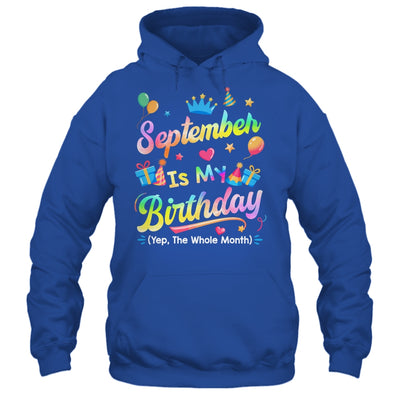 September Is My Birthday Yes The Whole Month Bday Tie Dye Shirt & Tank Top | teecentury