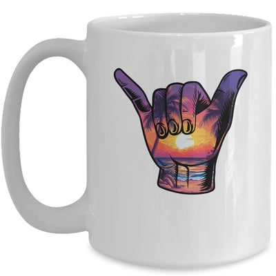 Shaka Hand Sign Aloha Surfing Surf Summer Vacation Beach Mug | teecentury