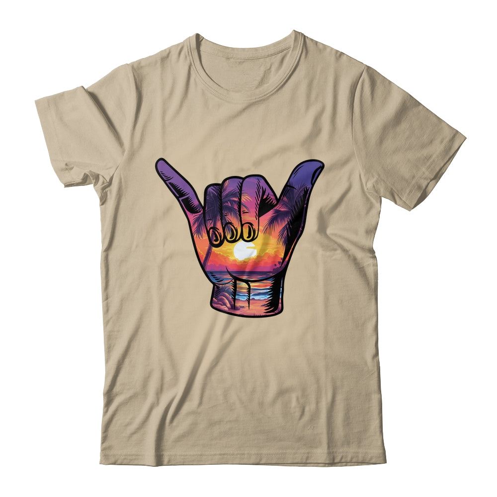Shaka Hand Sign Aloha Surfing Surf Summer Vacation Beach Shirt & Tank Top | teecentury