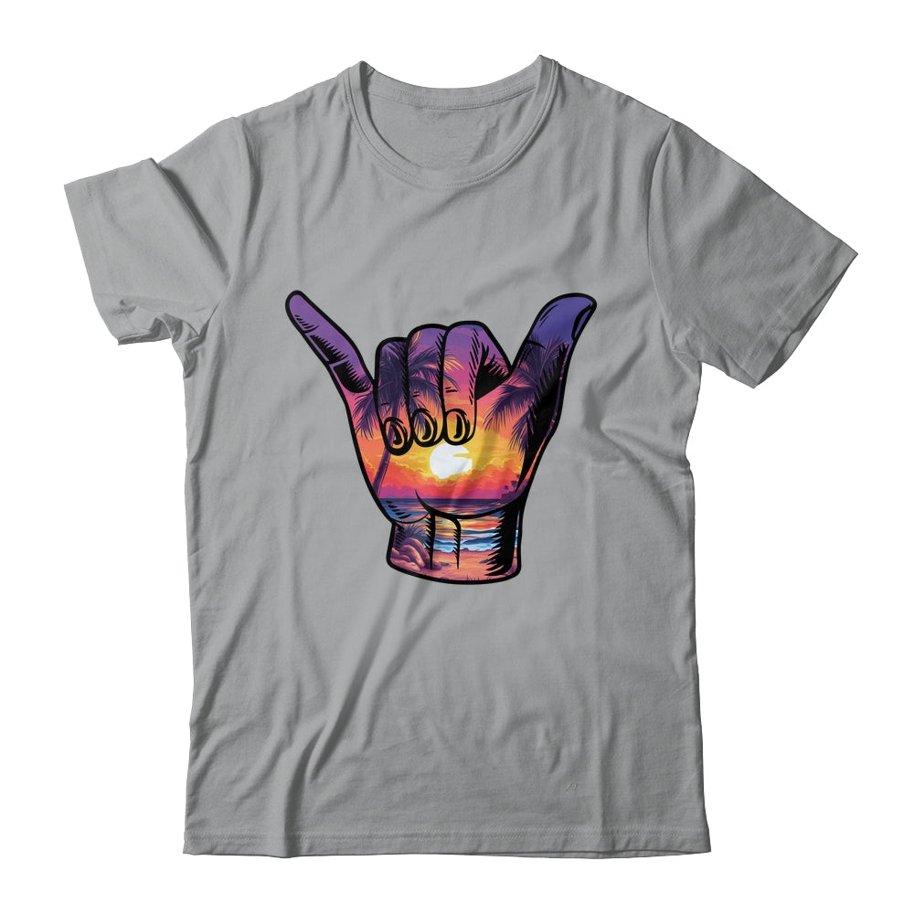 Shaka Hand Sign Aloha Surfing Surf Summer Vacation Beach Shirt & Tank Top | teecentury