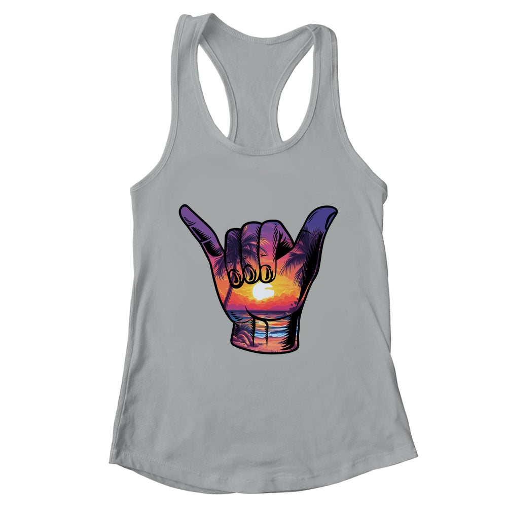 Shaka Hand Sign Aloha Surfing Surf Summer Vacation Beach Shirt & Tank Top | teecentury