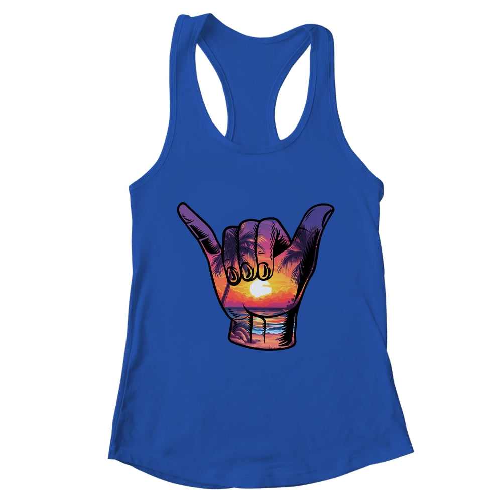 Shaka Hand Sign Aloha Surfing Surf Summer Vacation Beach Shirt & Tank Top | teecentury