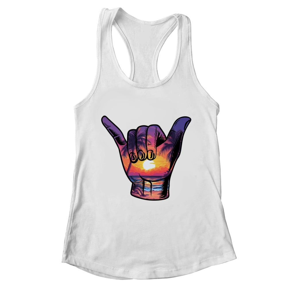 Shaka Hand Sign Aloha Surfing Surf Summer Vacation Beach Shirt & Tank Top | teecentury