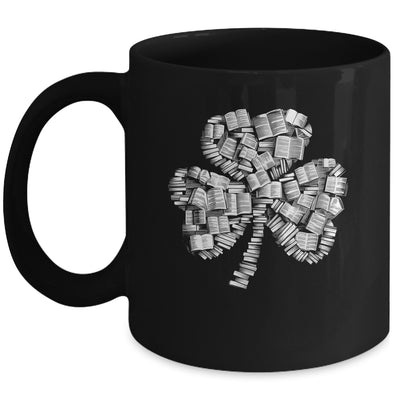 Shamrock Books Green St. Patrick's Day Bookworm Librarian Mug | teecentury