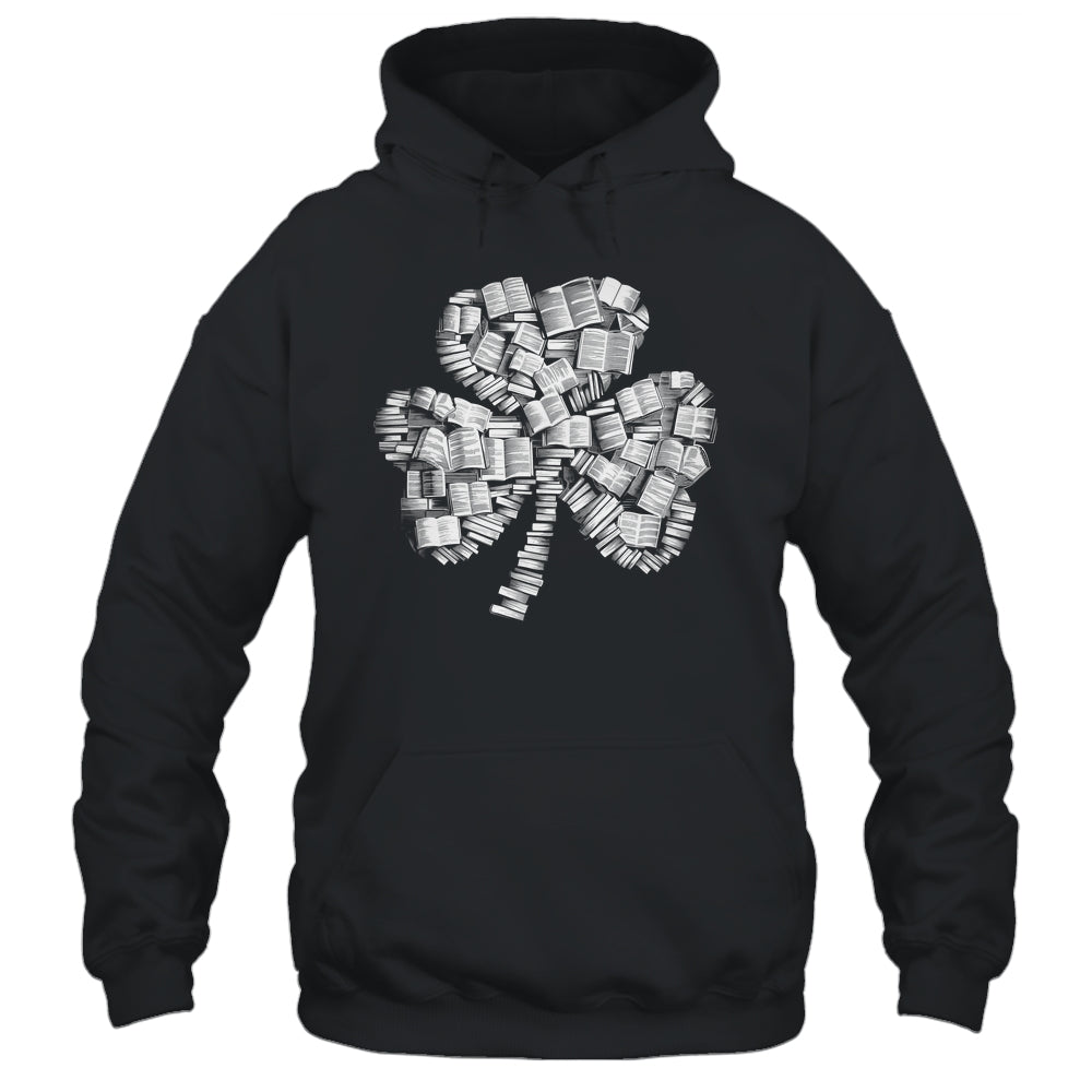 Shamrock Books Green St. Patrick's Day Bookworm Librarian Shirt & Hoodie | teecentury