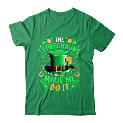 Shamrock Leprechauns Made Me Do It St Patricks Day Boys Men Shirt & Hoodie | teecentury