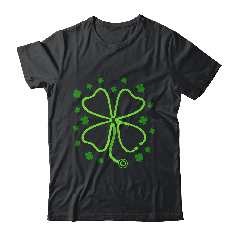 Shamrock Stethoscope Scrub Nurse St Patricks Day RN Women Shirt & Tank Top | teecentury