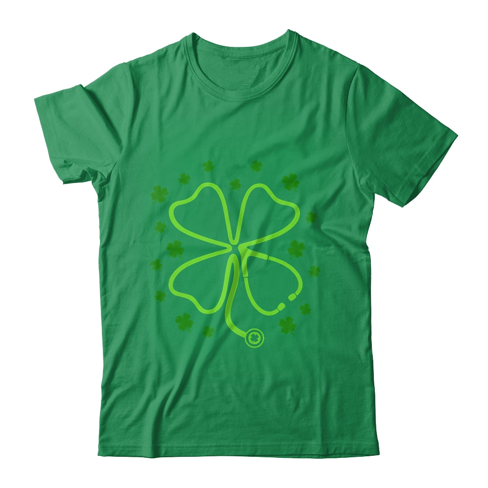 Shamrock Stethoscope Scrub Nurse St Patricks Day RN Women Shirt & Tank Top | teecentury