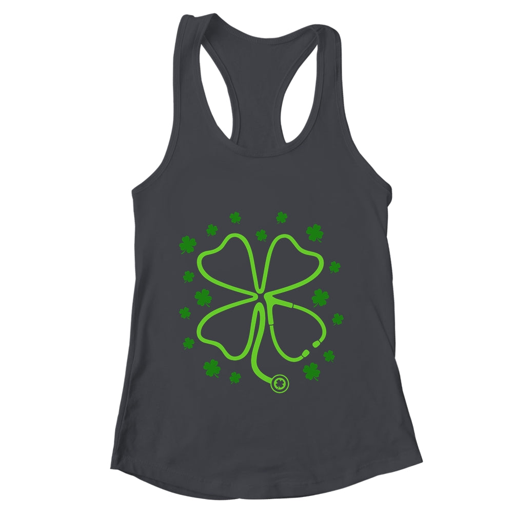 Shamrock Stethoscope Scrub Nurse St Patricks Day RN Women Shirt & Tank Top | teecentury