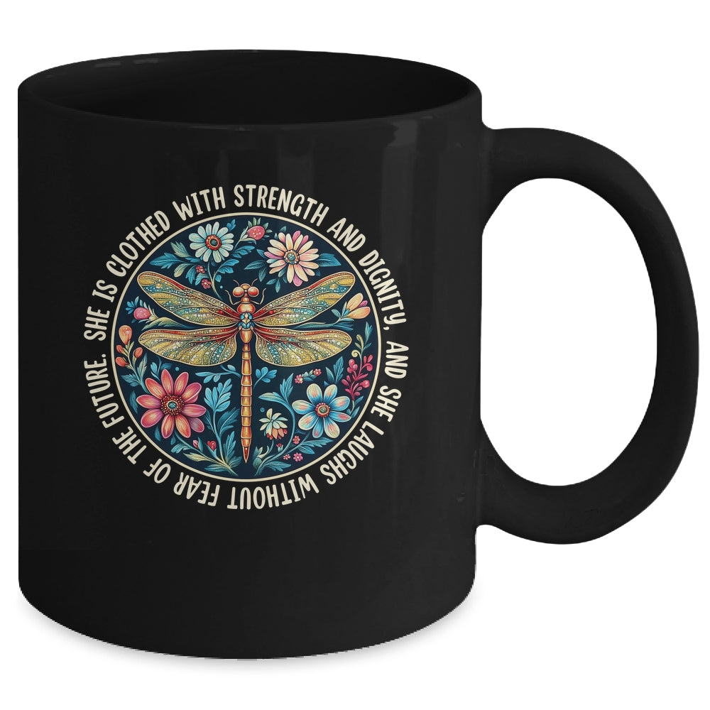 She Is Clothed With Strength Christian Bible Religious Faith Mug | teecentury