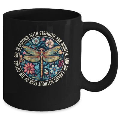 She Is Clothed With Strength Christian Bible Religious Faith Mug | teecentury