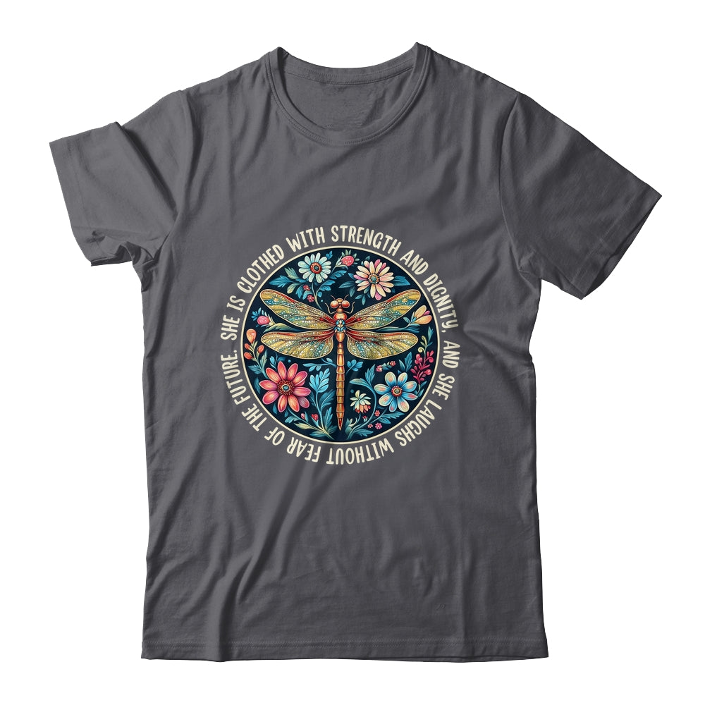 She Is Clothed With Strength Christian Bible Religious Faith Shirt & Hoodie | teecentury