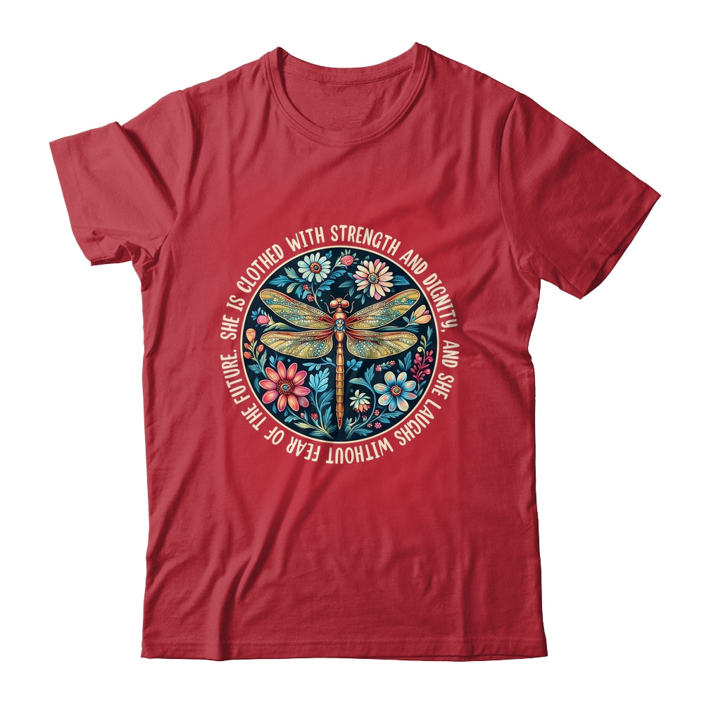 She Is Clothed With Strength Christian Bible Religious Faith Shirt & Hoodie | teecentury