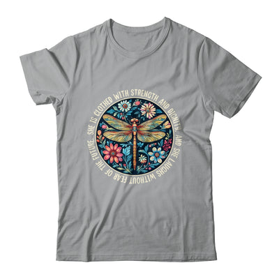 She Is Clothed With Strength Christian Bible Religious Faith Shirt & Hoodie | teecentury