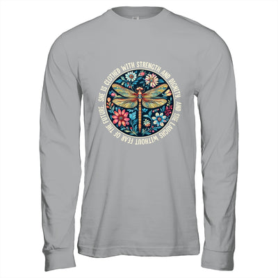 She Is Clothed With Strength Christian Bible Religious Faith Shirt & Hoodie | teecentury