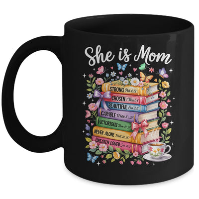 She Is Mom Christian Mama Bible Verse Mother's Day Women Mug | teecentury