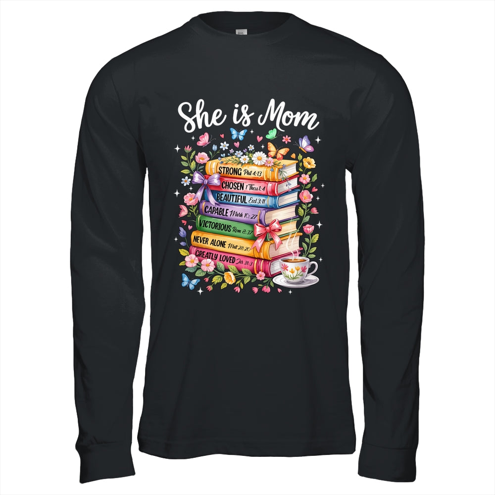 She Is Mom Christian Mama Bible Verse Mother's Day Women Shirt & Hoodie | teecentury