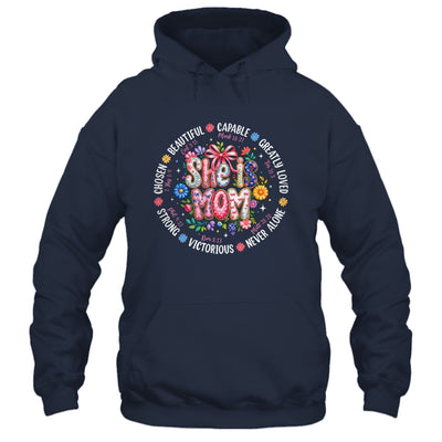 She Is Mom Christian Mom Coquette Faith Bible Mothers Day Shirt & Hoodie | teecentury