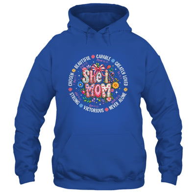 She Is Mom Christian Mom Coquette Faith Bible Mothers Day Shirt & Hoodie | teecentury