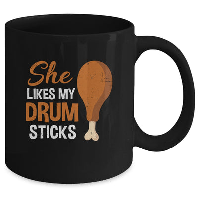 She Likes My Drum Stick Funny Couple Matching Thanksgiving Mug | teecentury