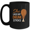 She Likes My Drum Stick Funny Couple Matching Thanksgiving Mug | teecentury