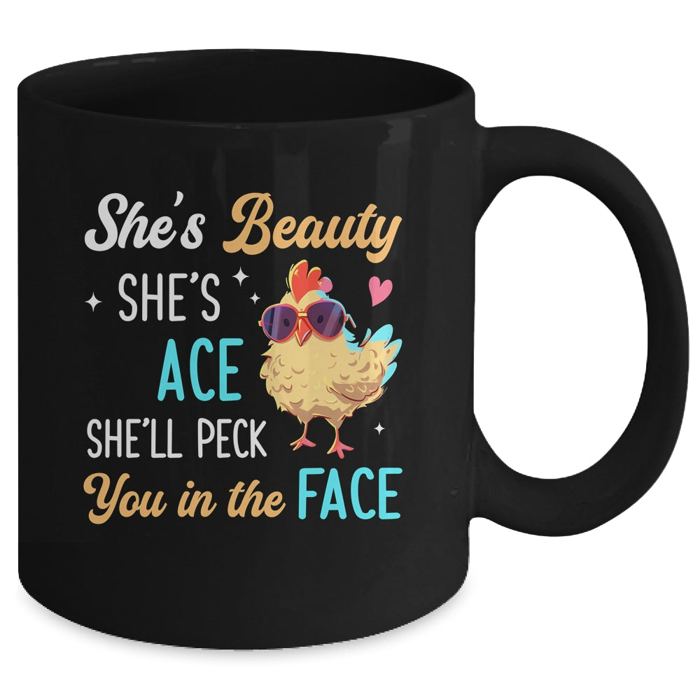 She's Beauty She's Grace Farmer Chicken Lady Girl Lover Mug | teecentury