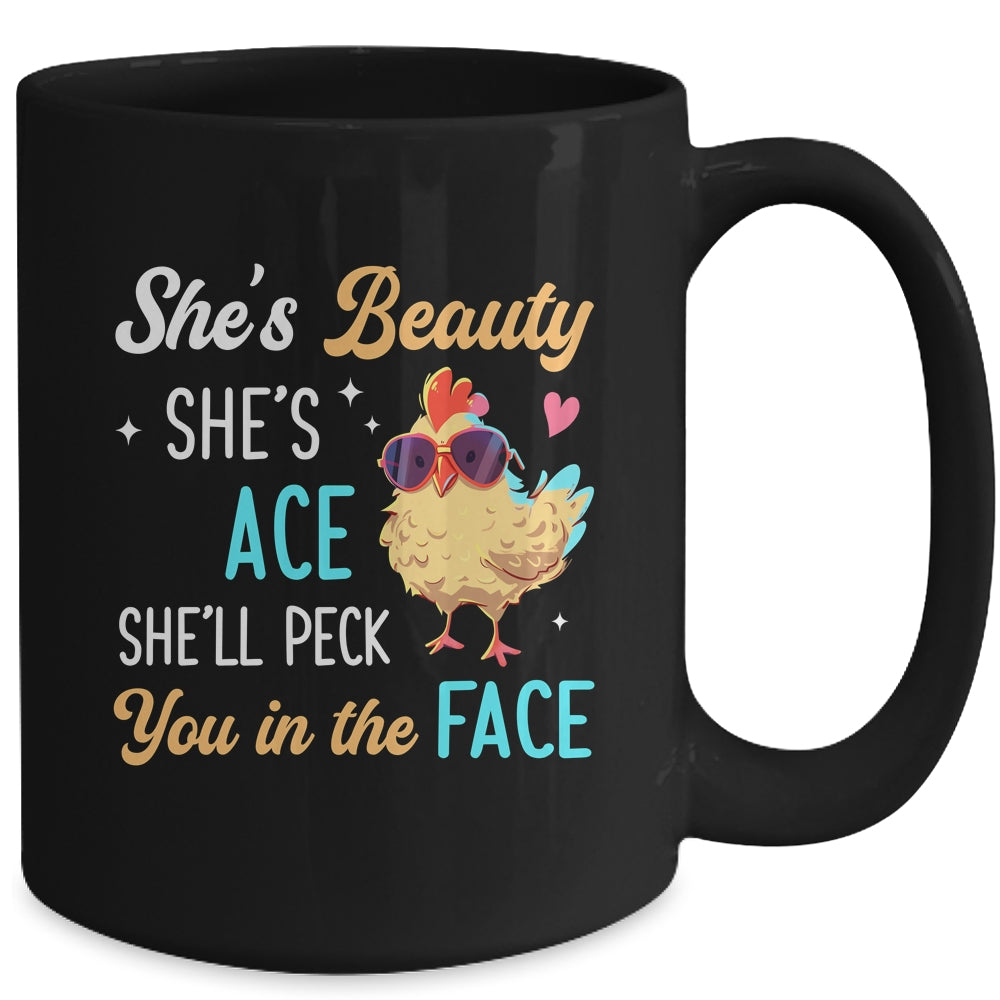 She's Beauty She's Grace Farmer Chicken Lady Girl Lover Mug | teecentury