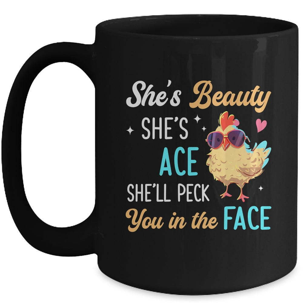 She's Beauty She's Grace Farmer Chicken Lady Girl Lover Mug | teecentury