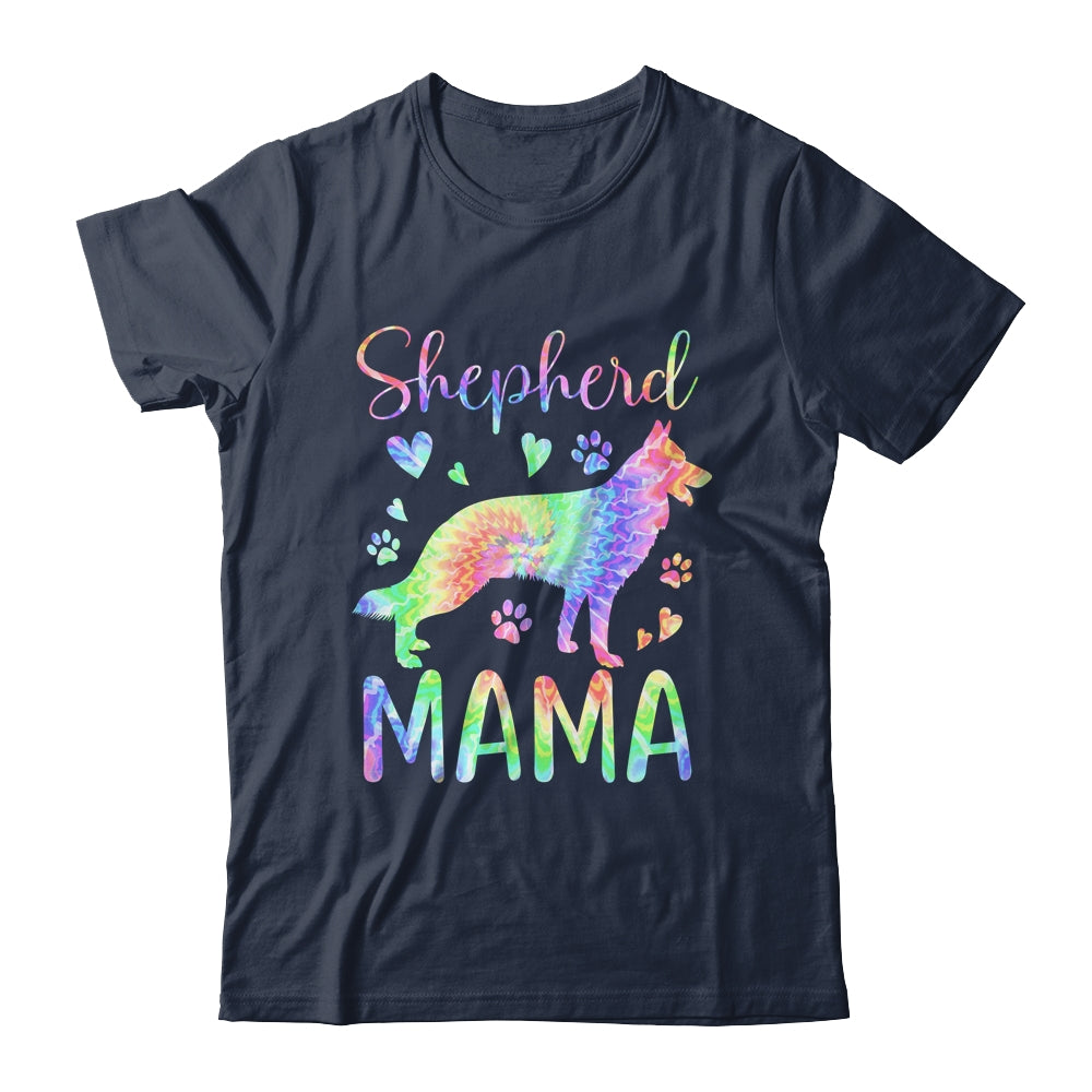 Shepherd Mama Colorful Tie Dye German Shepherd Dog Mom Shirt & Tank Top | teecentury