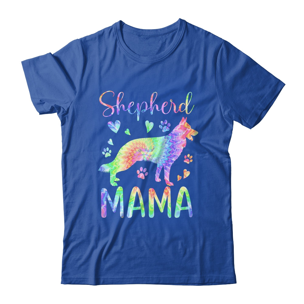 Shepherd Mama Colorful Tie Dye German Shepherd Dog Mom Shirt & Tank Top | teecentury