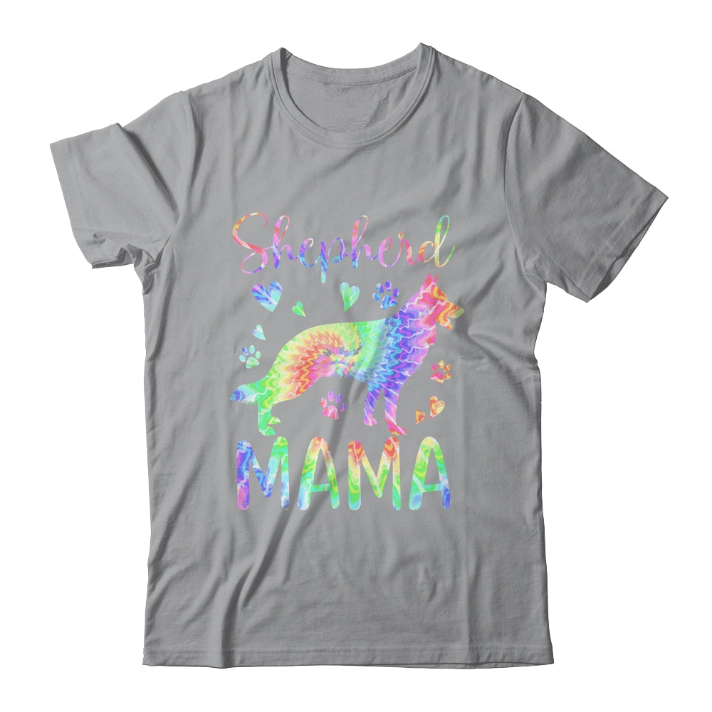 Shepherd Mama Colorful Tie Dye German Shepherd Dog Mom Shirt & Tank Top | teecentury