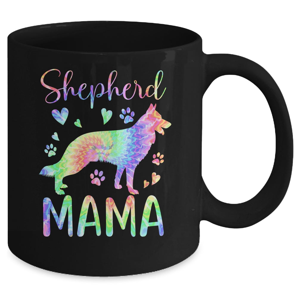 Shepherd Mama Colorful Tie Dye German Shepherd Dog Mom Mug | teecentury