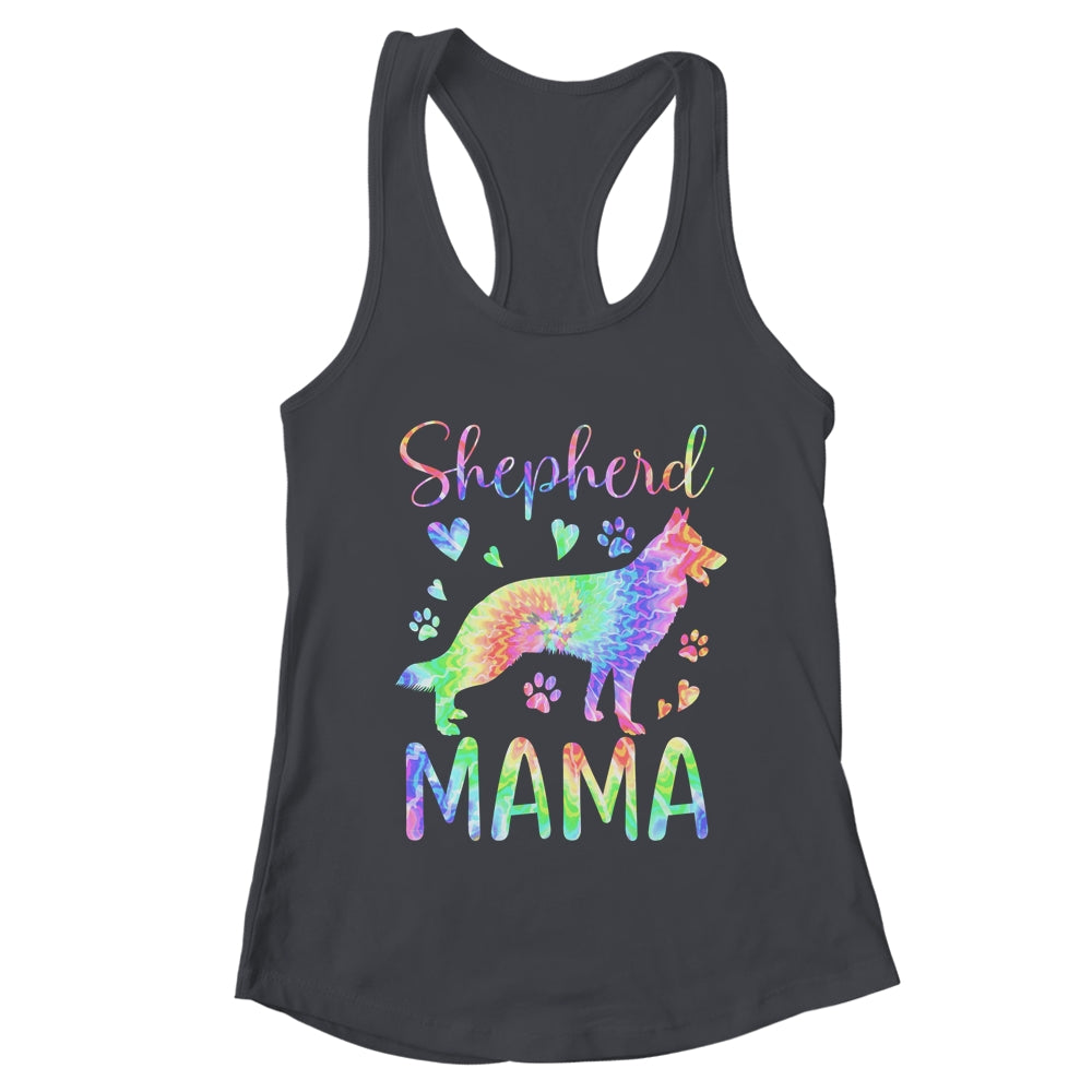 Shepherd Mama Colorful Tie Dye German Shepherd Dog Mom Shirt & Tank Top | teecentury