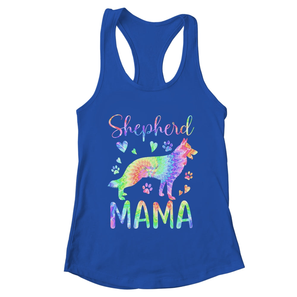 Shepherd Mama Colorful Tie Dye German Shepherd Dog Mom Shirt & Tank Top | teecentury