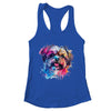 Shih Tzu Mom Lover Puppy Dog Watercolor Tie Dye Painting Shirt & Tank Top | teecentury