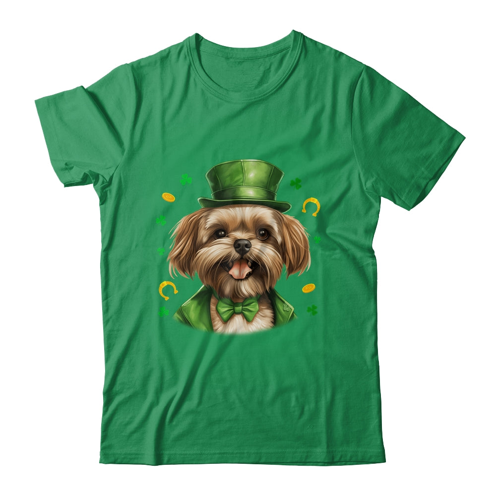 Shih Tzu St Patricks Day Leprechaun Shamrock Irish Shirt & Hoodie | teecentury