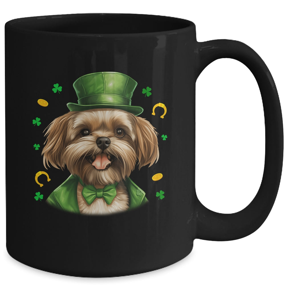 Shih Tzu St Patricks Day Leprechaun Shamrock Irish Mug | teecentury