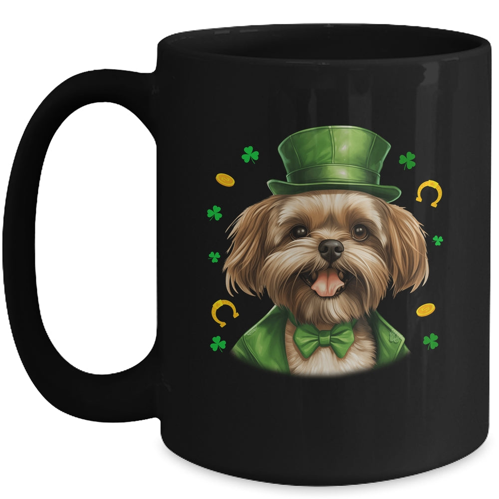 Shih Tzu St Patricks Day Leprechaun Shamrock Irish Mug | teecentury