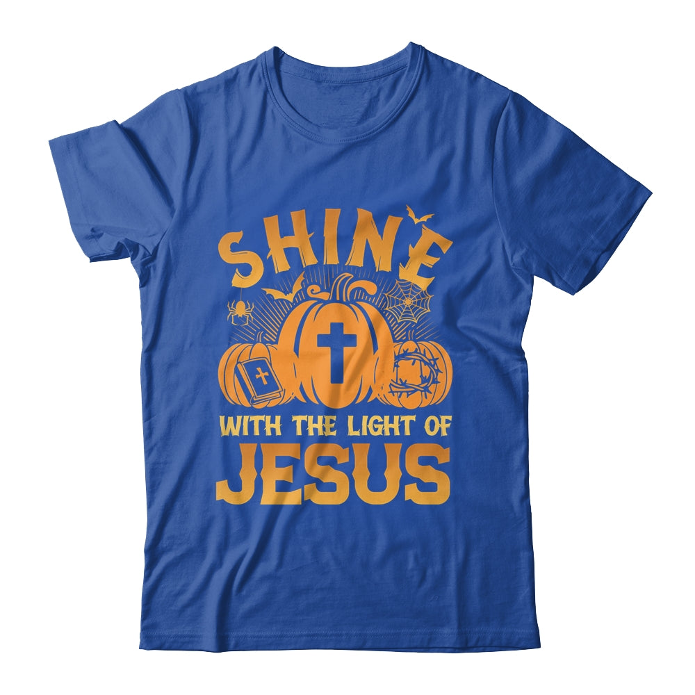 Shine With The Light Of Jesus Christian Halloween Pumpkin Shirt & Hoodie | teecentury