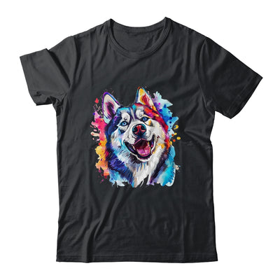 Siberian Husky Mom Lover Puppy Dog Watercolor Tie Dye Painting Shirt & Tank Top | teecentury