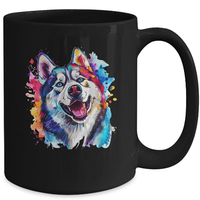 Siberian Husky Mom Lover Puppy Dog Watercolor Tie Dye Painting Mug | teecentury