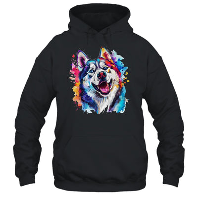 Siberian Husky Mom Lover Puppy Dog Watercolor Tie Dye Painting Shirt & Tank Top | teecentury