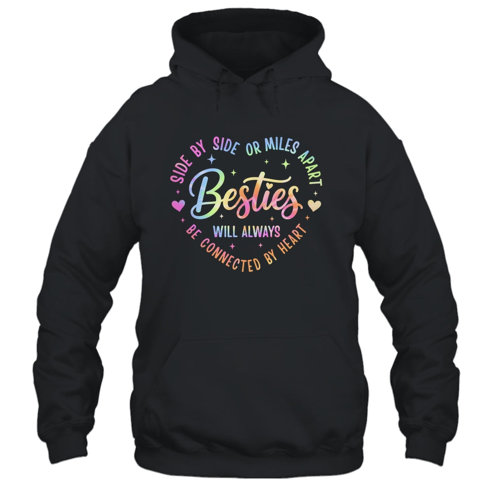 Side By Side Or Miles Apart Besties Will Always Be By Heart Shirt & Tank Top | teecentury