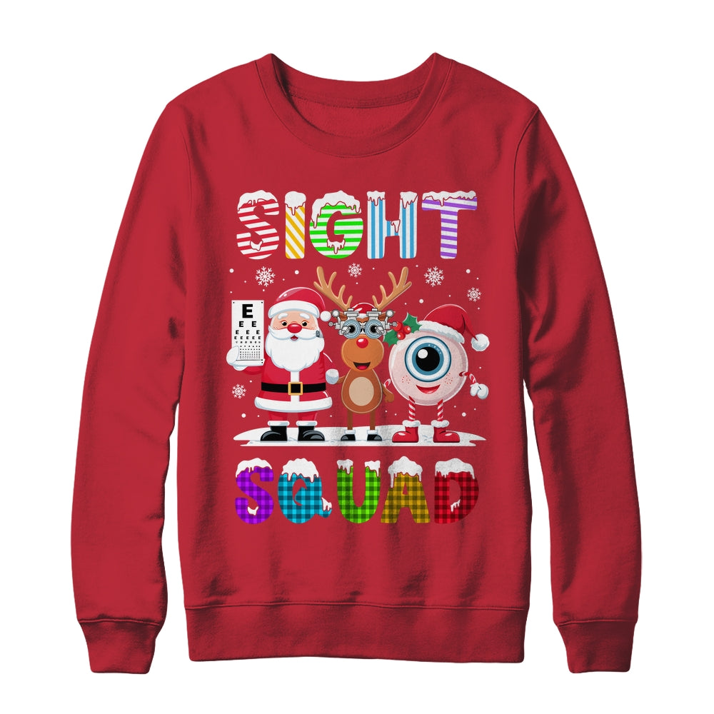 Sight Squad Christmas Optometrist Eye Doctor Xmas Funny Shirt & Sweatshirt | teecentury