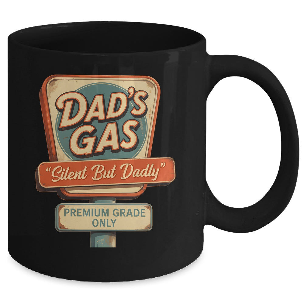 Silent But Dadly Funny Father's Day Fart Dad Farting Vintage Mug | teecentury
