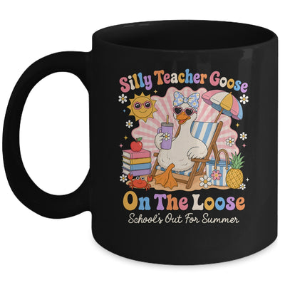 Silly Teacher Goose On The Loose Last Day Of School Summer Mug | teecentury