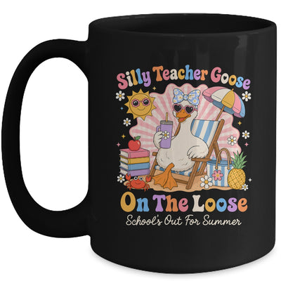 Silly Teacher Goose On The Loose Last Day Of School Summer Mug | teecentury